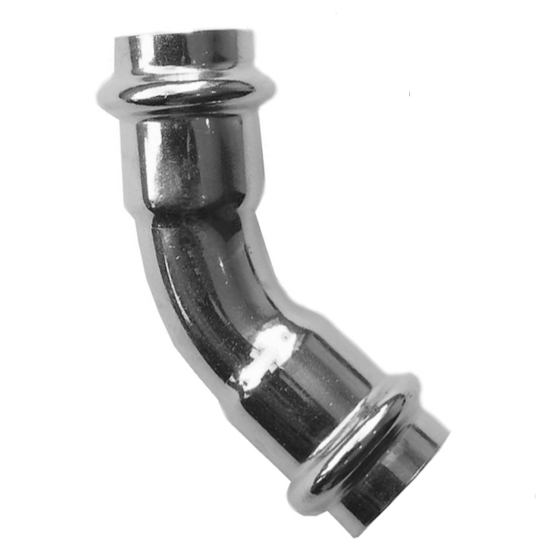 304/316L不銹鋼線(xiàn)管快插式45°彎頭防水接頭